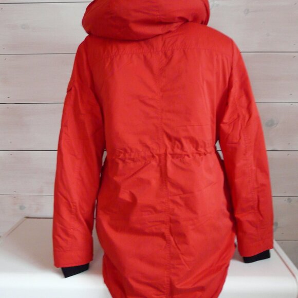 Superdry Ladies Red Winter Parka  Coat 12 - Picture 15 of 16
